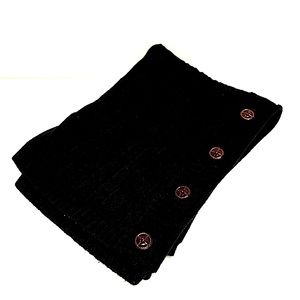 🖤 Poncho Black Cable Knit - Wool Blend